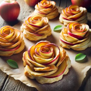 Apfelrosen mit Blätterteig – schnell gemacht und einfach lecker