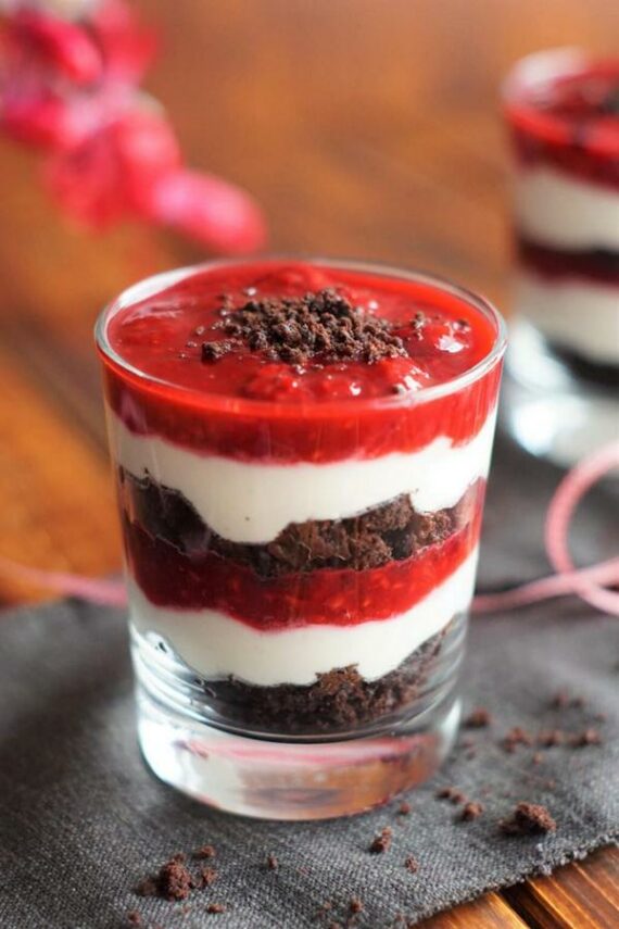 Brownie Himbeer Trifle