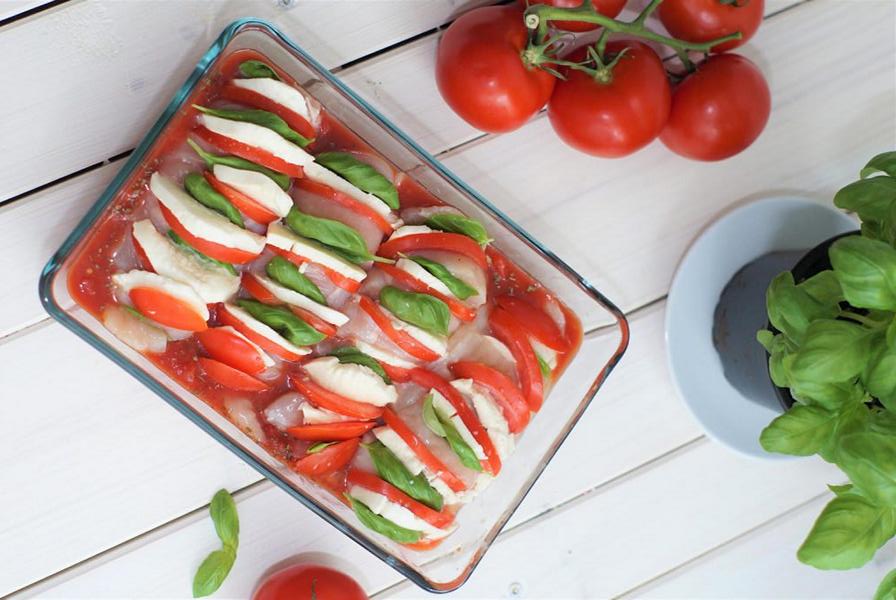 Hähnchenfächer Caprese – herzhaft frisch mit Tomaten und Mozzarella