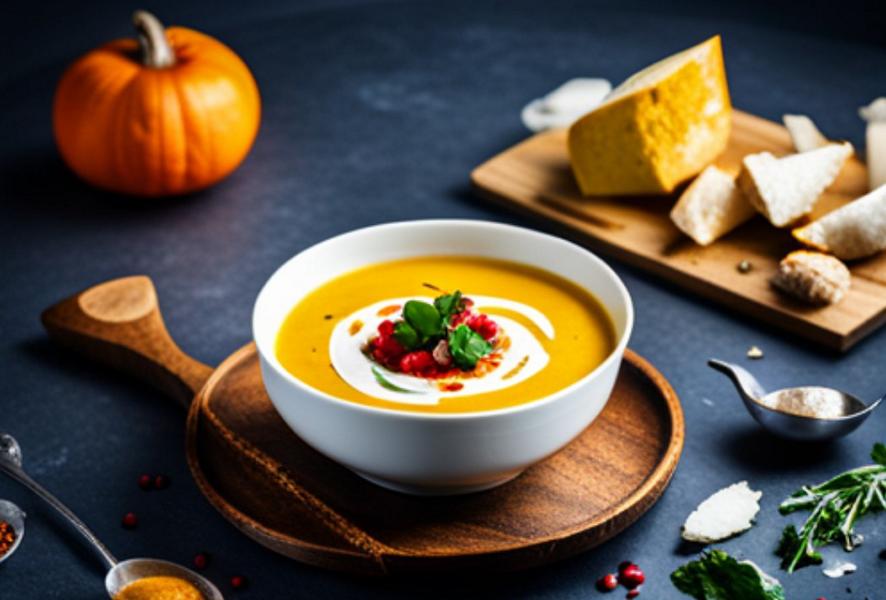 Kürbiscremesuppe – exotisch mit Kokosmilch und Ingwer