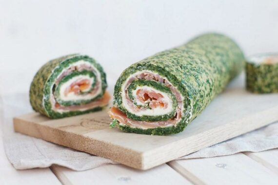 Lachs-Spinat Rolle