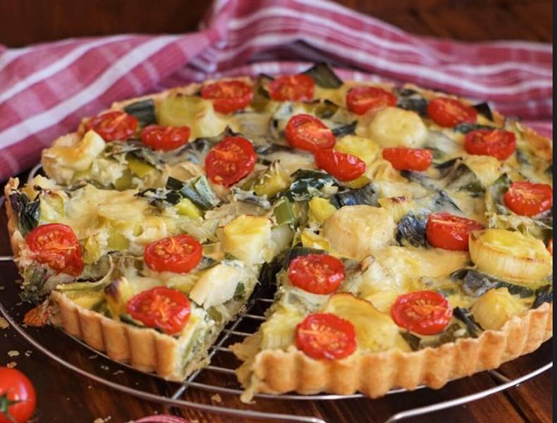 Lauch-Tomaten Quiche