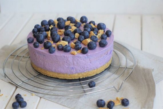 No Bake Blaubeer-Cheesecake