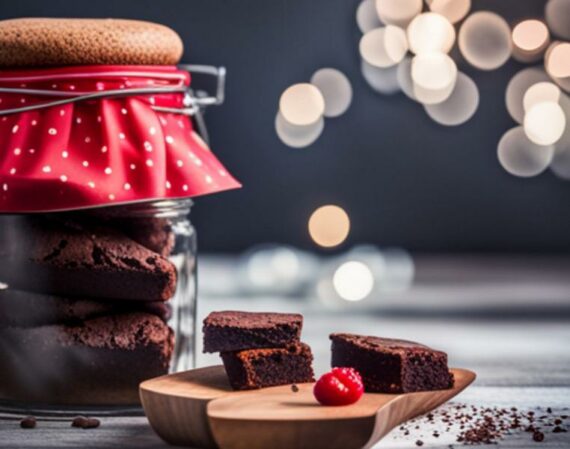 Schoko Brownies Backmischung im Glas – eine Geschenkidee von Herzen